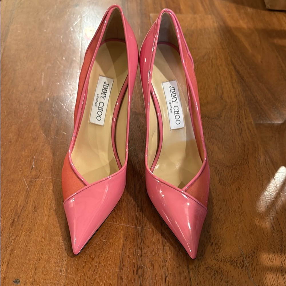Jimmy Choo Pink Patent Leather Heels